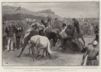 Matrosen an Land, ein neuartiges Ereignis bei einem Gymkhana in der Suda Bay